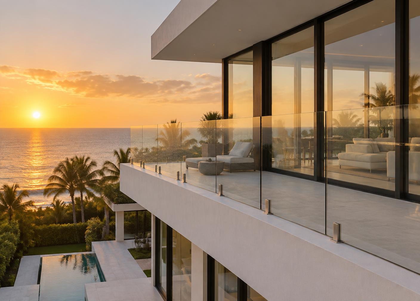 Glass railing systems
